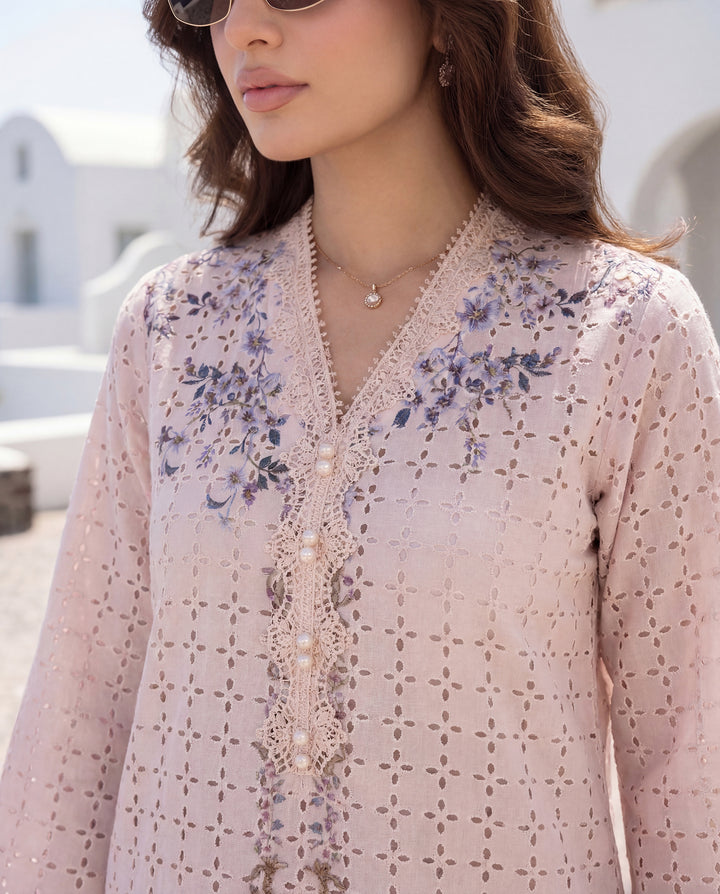Summer Blush Floral Eyelet Set (RTW 2PC)