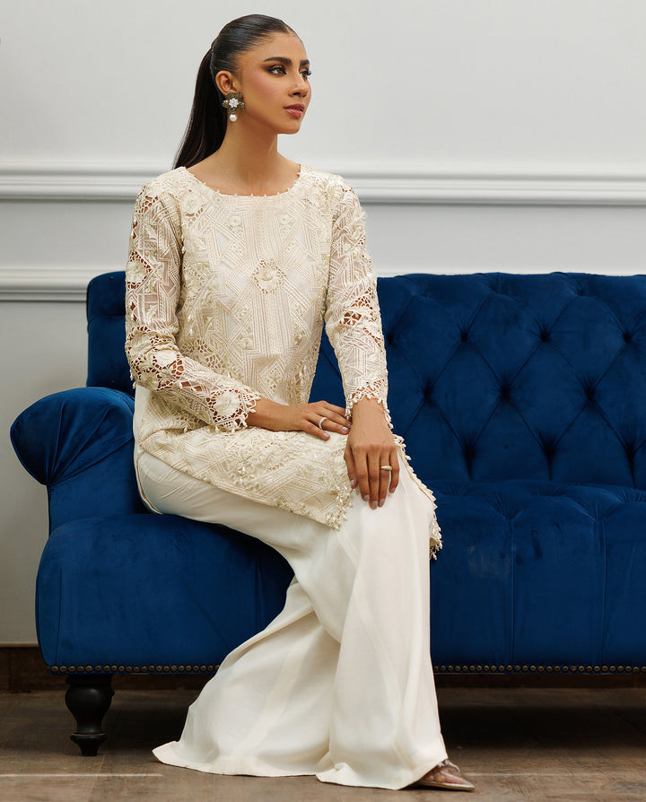 Embroidered Organza Shirt