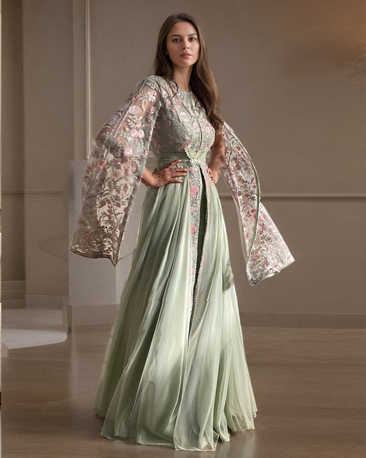 Organza Embroidered Maxi