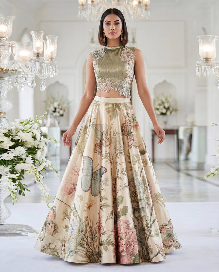 The Papillon Gardenia Lehenga Set