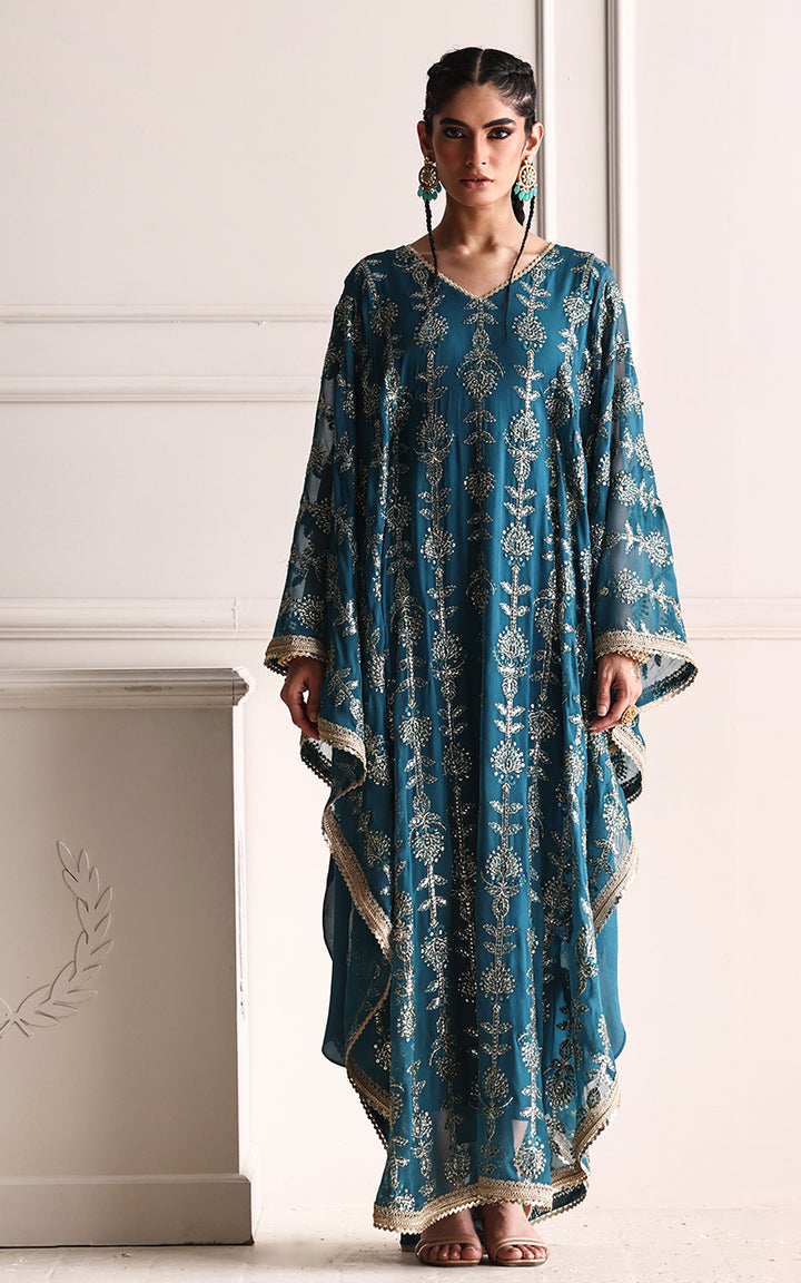 Teal Zariya Kaftan