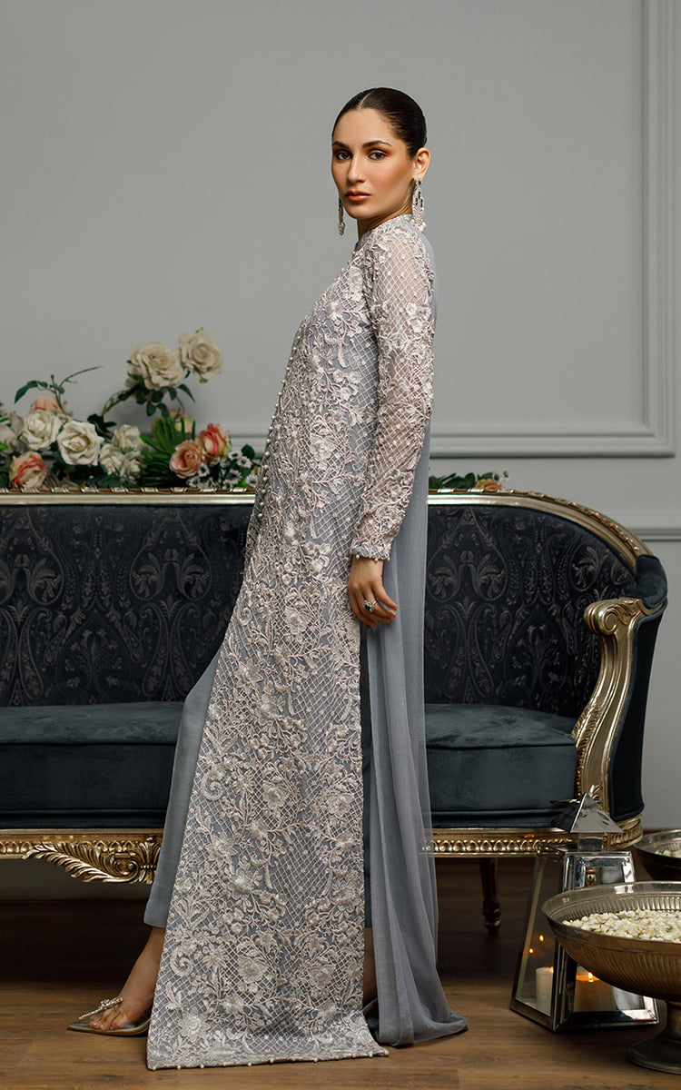 Thread and Motifs Pret Embroidered Net 3 piece Suit 9723-G