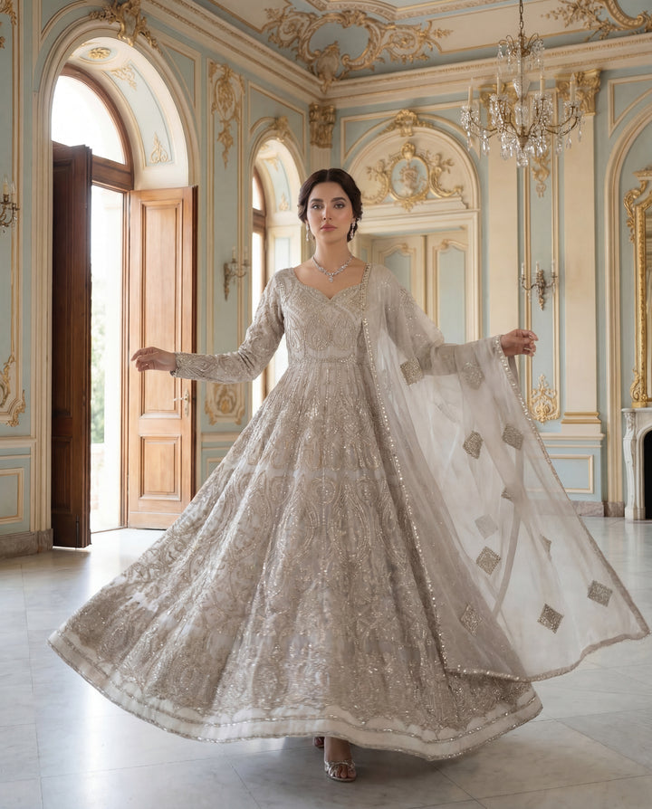 Ivory Lumière Mirror Gown