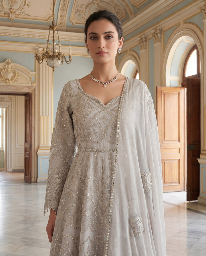 Ivory Lumière Mirror Gown