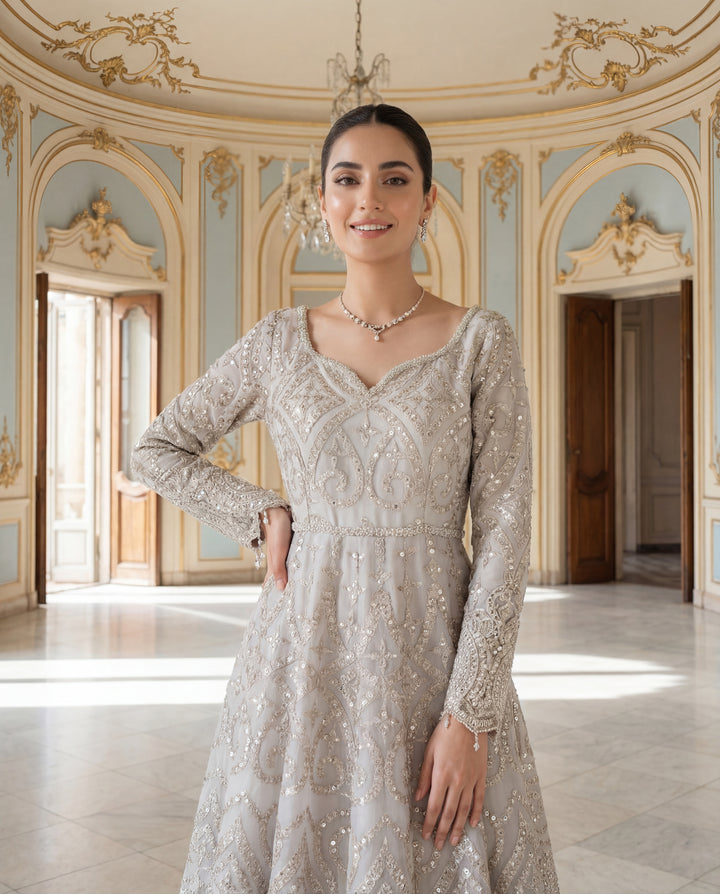 Ivory Lumière Mirror Gown