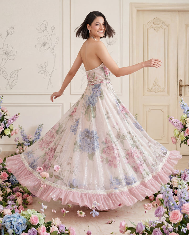 Hydrangea Mist Sequin Lehenga Set