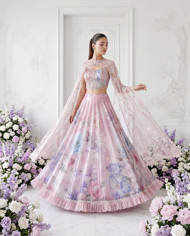 Amethyst Bloom Lehenga Set