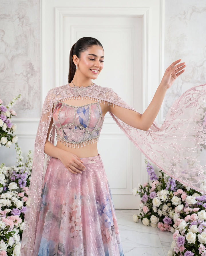 Amethyst Bloom Lehenga Set