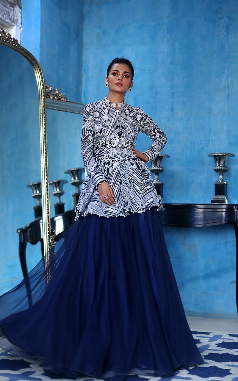Emerald Radiance Peplum Set Threads & Motifs Emerald Radiance Peplum Set Threads & Motifs