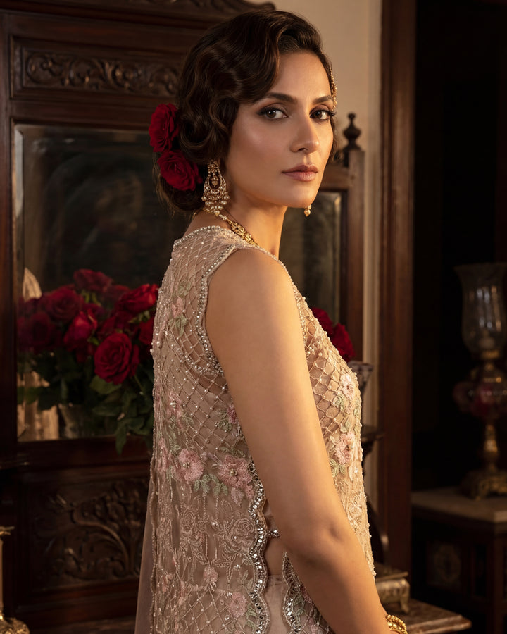 Champagne Gold Dhaka Set