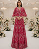 Ruby Rosette Cape Lehenga
