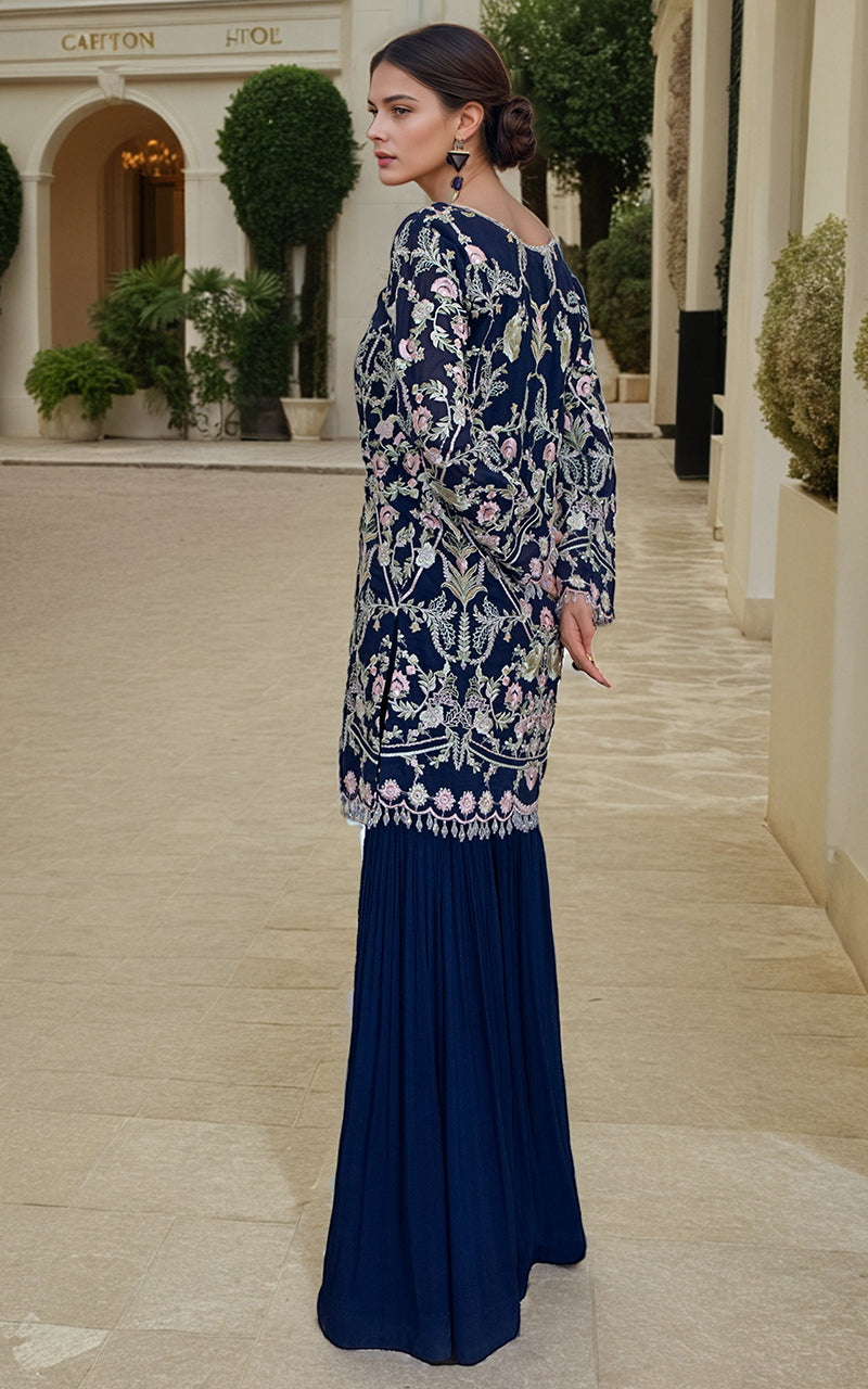 Chiffon Embroidered Shirt