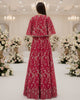 Ruby Rosette Cape Lehenga