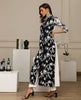 Unstitched Black & White Floral Elegance