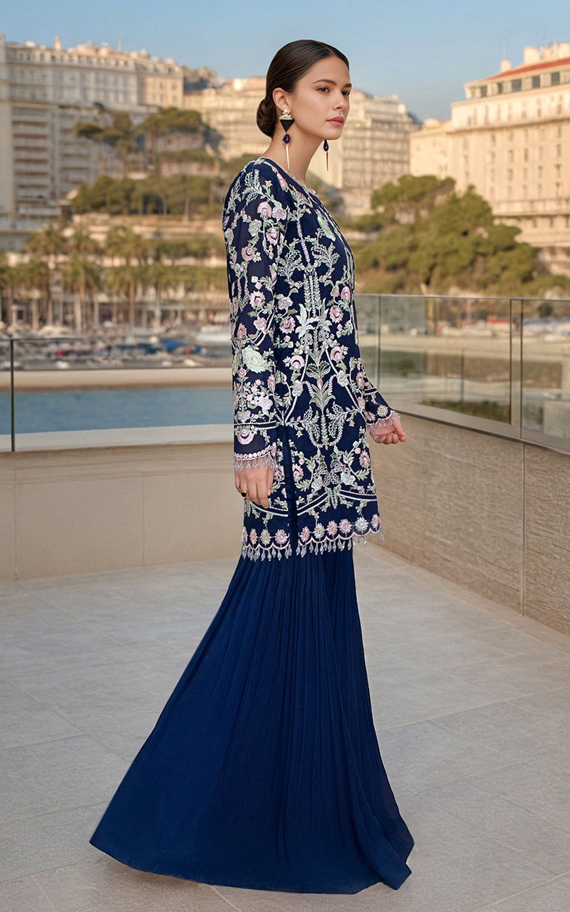 Chiffon Embroidered Shirt