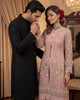 Unstitched Dusty Rose Festive Long Front Open Set