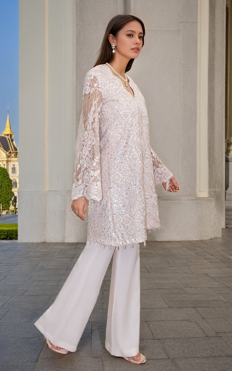 Net Cut Dana Shirt With Trouser