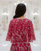 Ruby Rosette Cape Lehenga