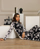 Unstitched Black & White Floral Elegance