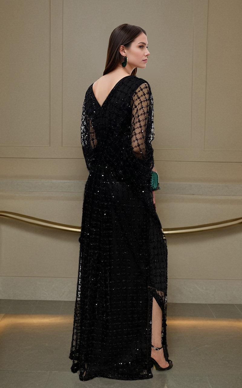 Net Embroidered Kaftan