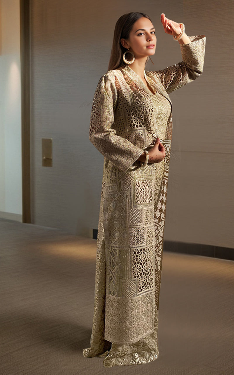 Embroidered Jacket With Blouse