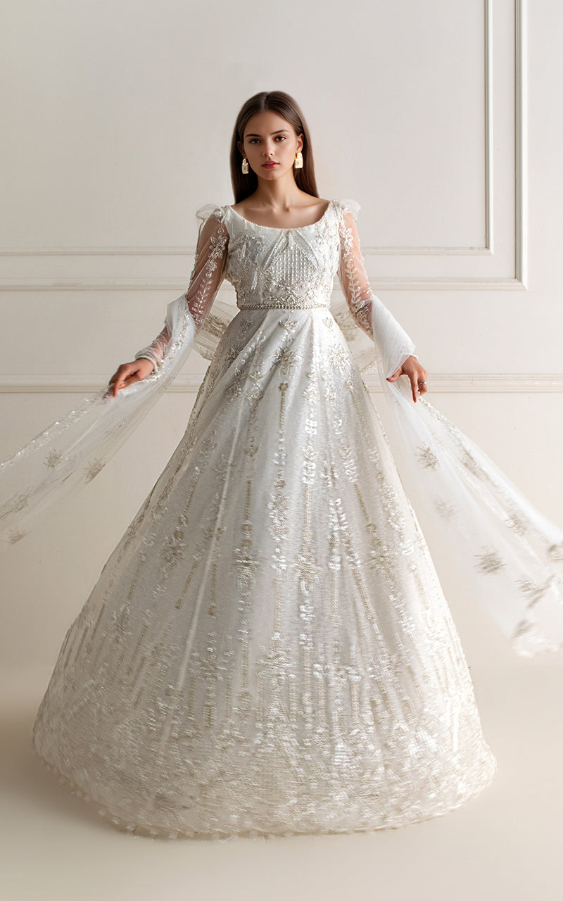 Net Embroidered Maxi