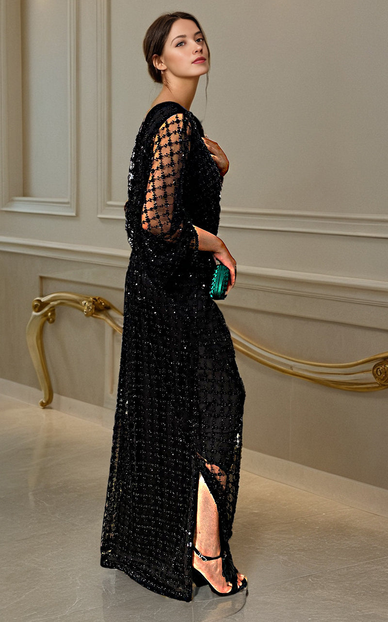 Net Embroidered Kaftan