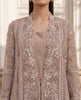 Dusty Rose Champagne Organza Jacket Ensemble.