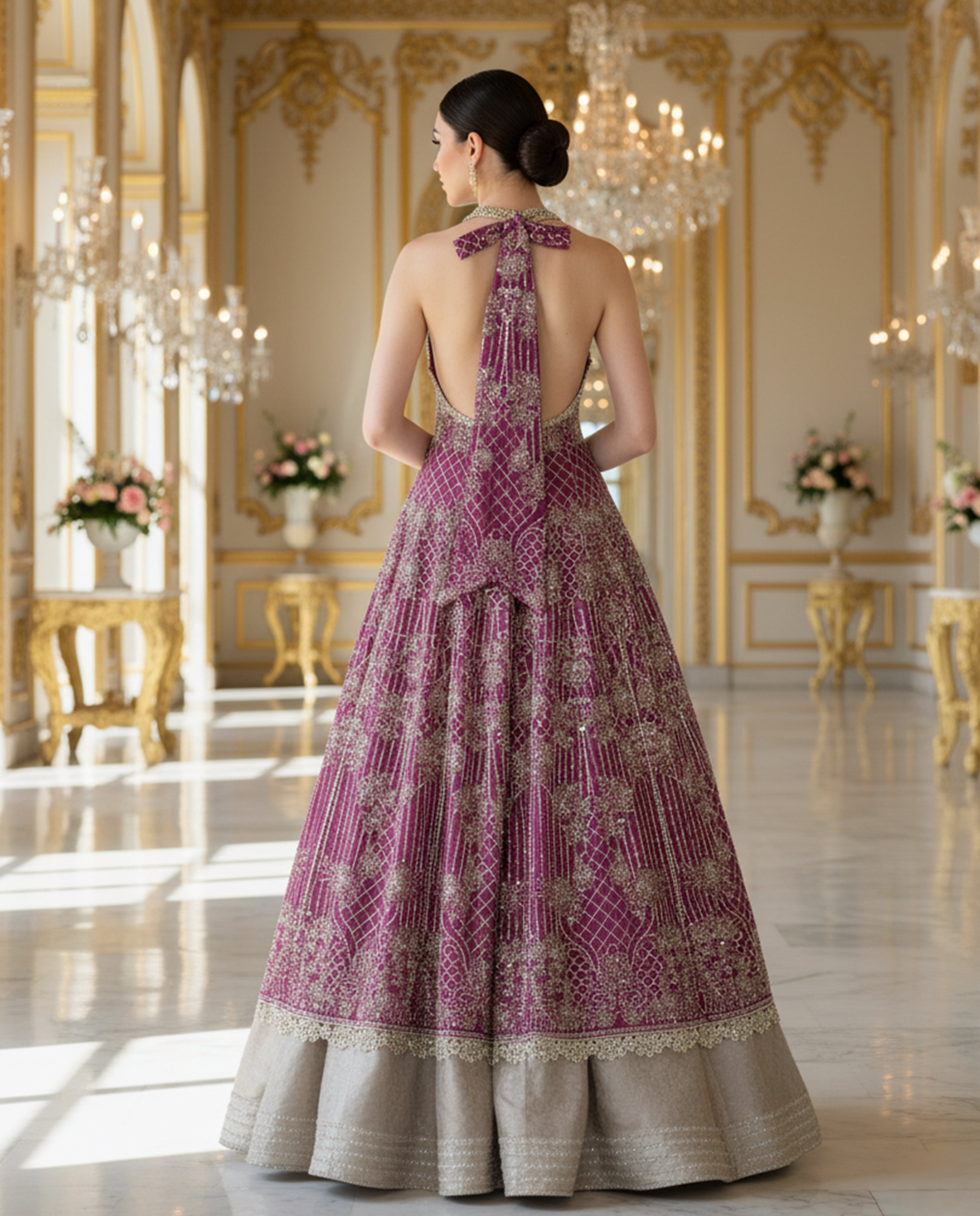 Unstitched Miraal-e-Magenta