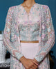 Unstitched Embroidered Jacket With Blouse And Skirt