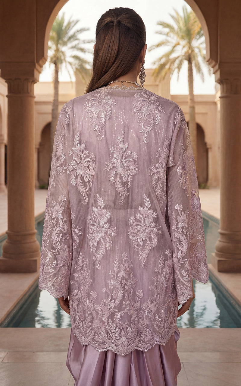 Embroidered Jacket With Inner and Skirt