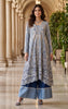 Unstitched Blue Ombre Embroidered Set