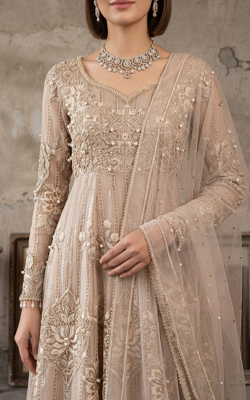 Unstitched Embroidered Maxi