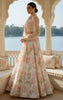 Unstitched Embellished Blouse With Printed Lehenga