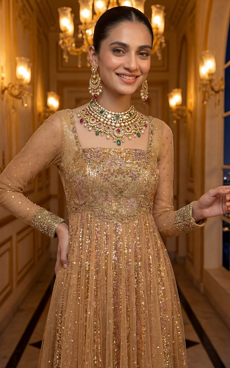 Fully Handwork Embroidered Dress With Dupatta