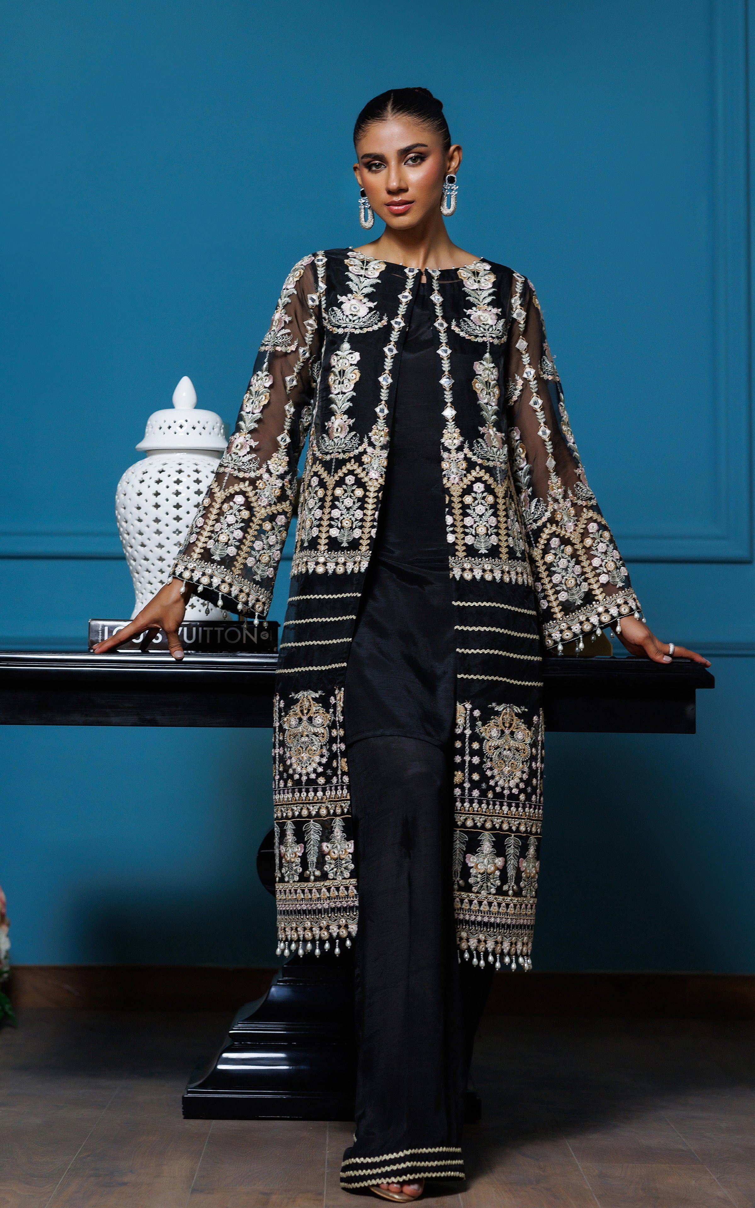 Organza Embroidered Jacket