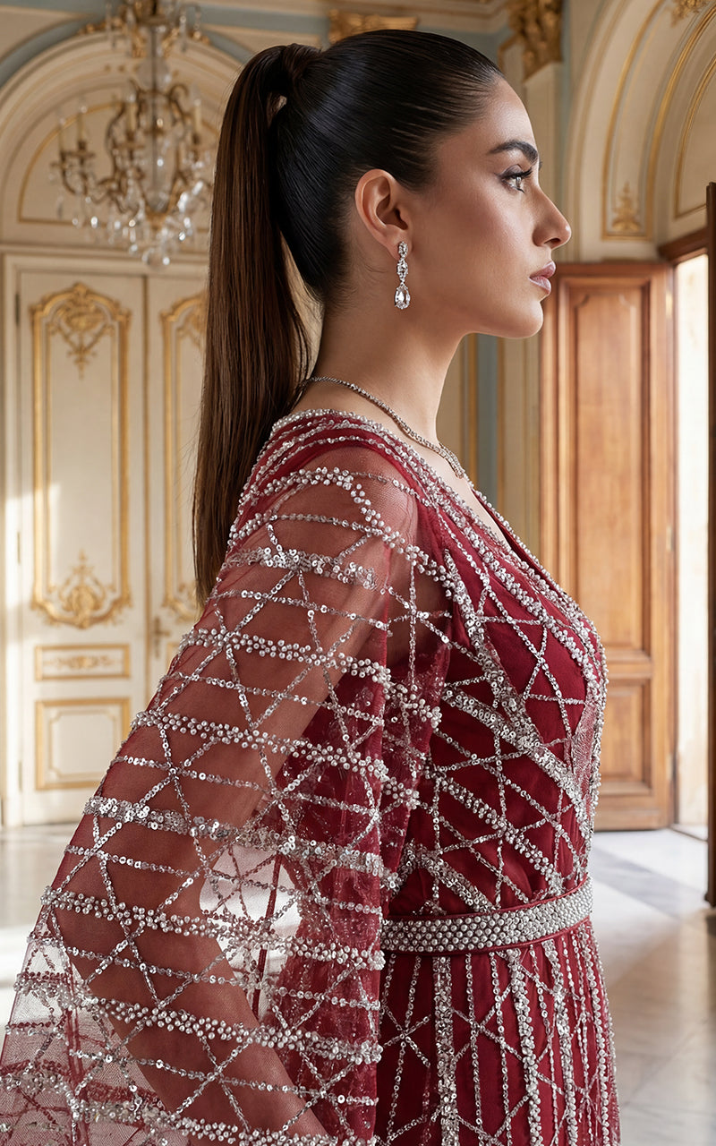 Net Embroidered Kaftan