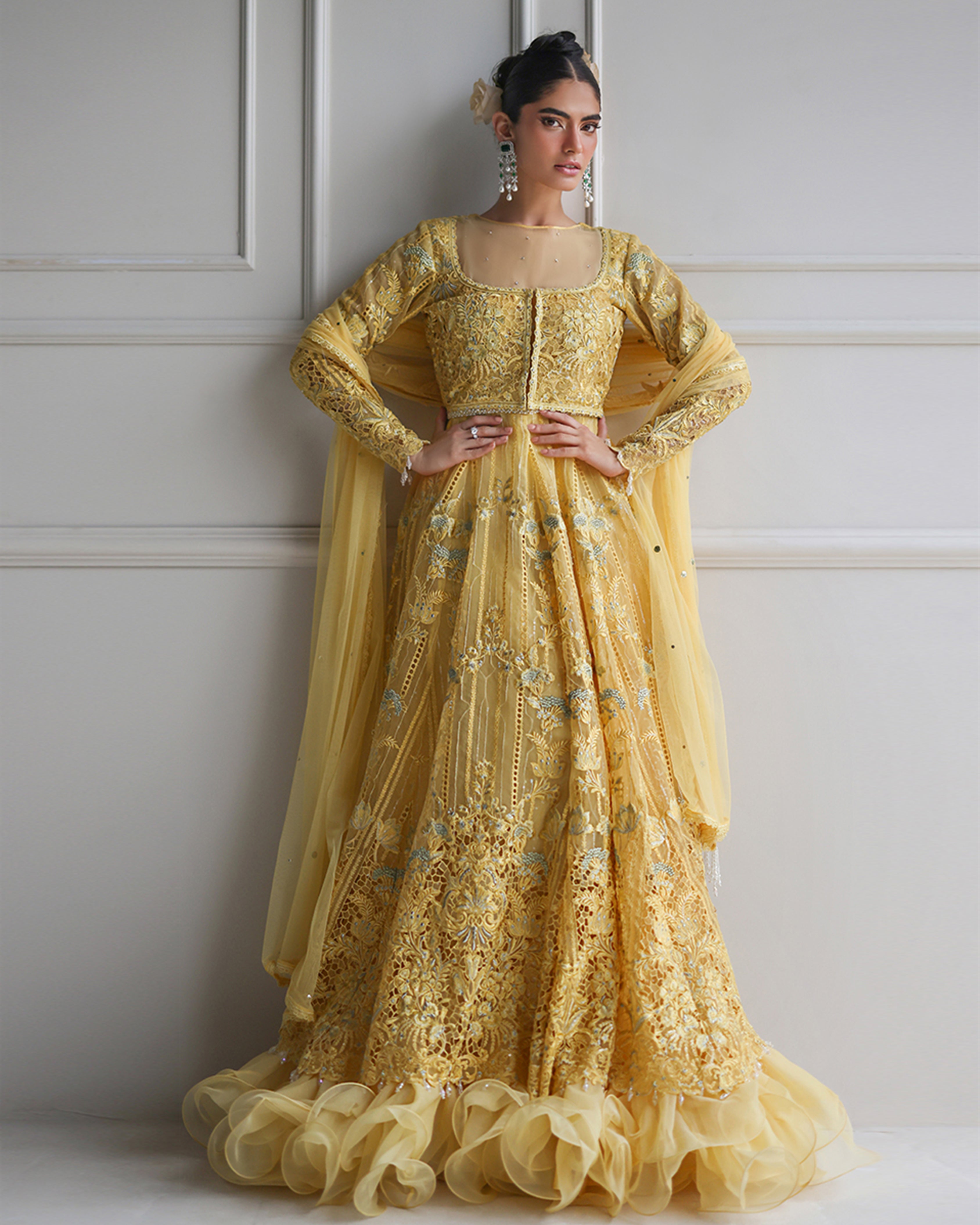 Organza Embroidered Maxi