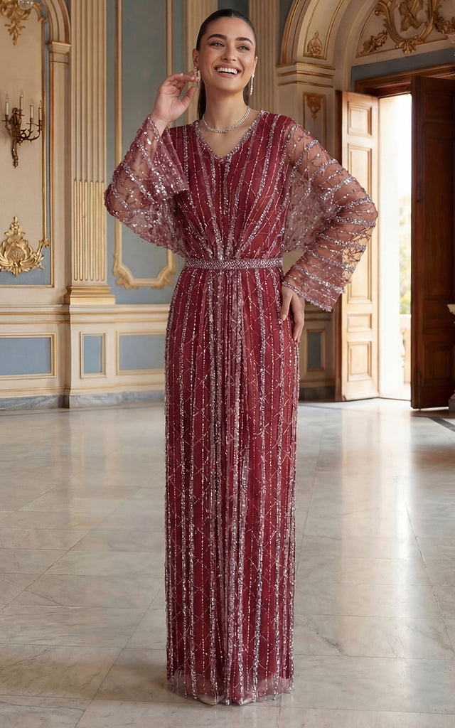 Net Embroidered Kaftan