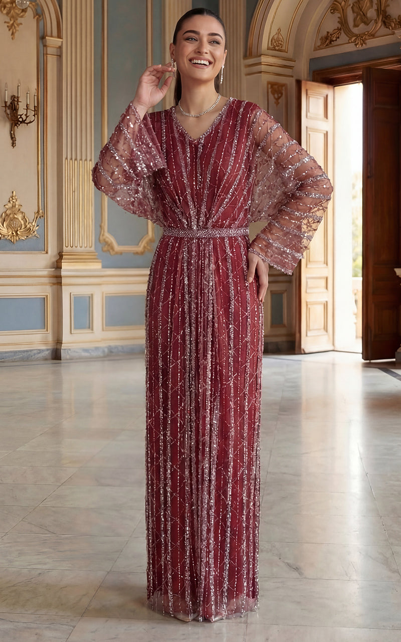 Net Embroidered Kaftan