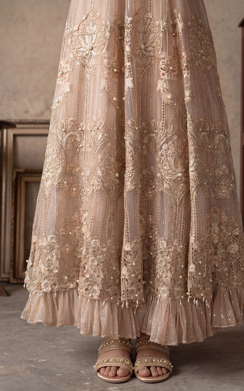 Unstitched Embroidered Maxi