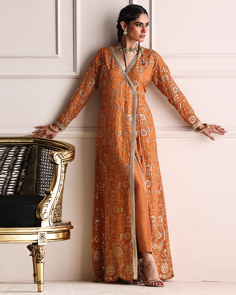 Unstitched Amber Angrakha