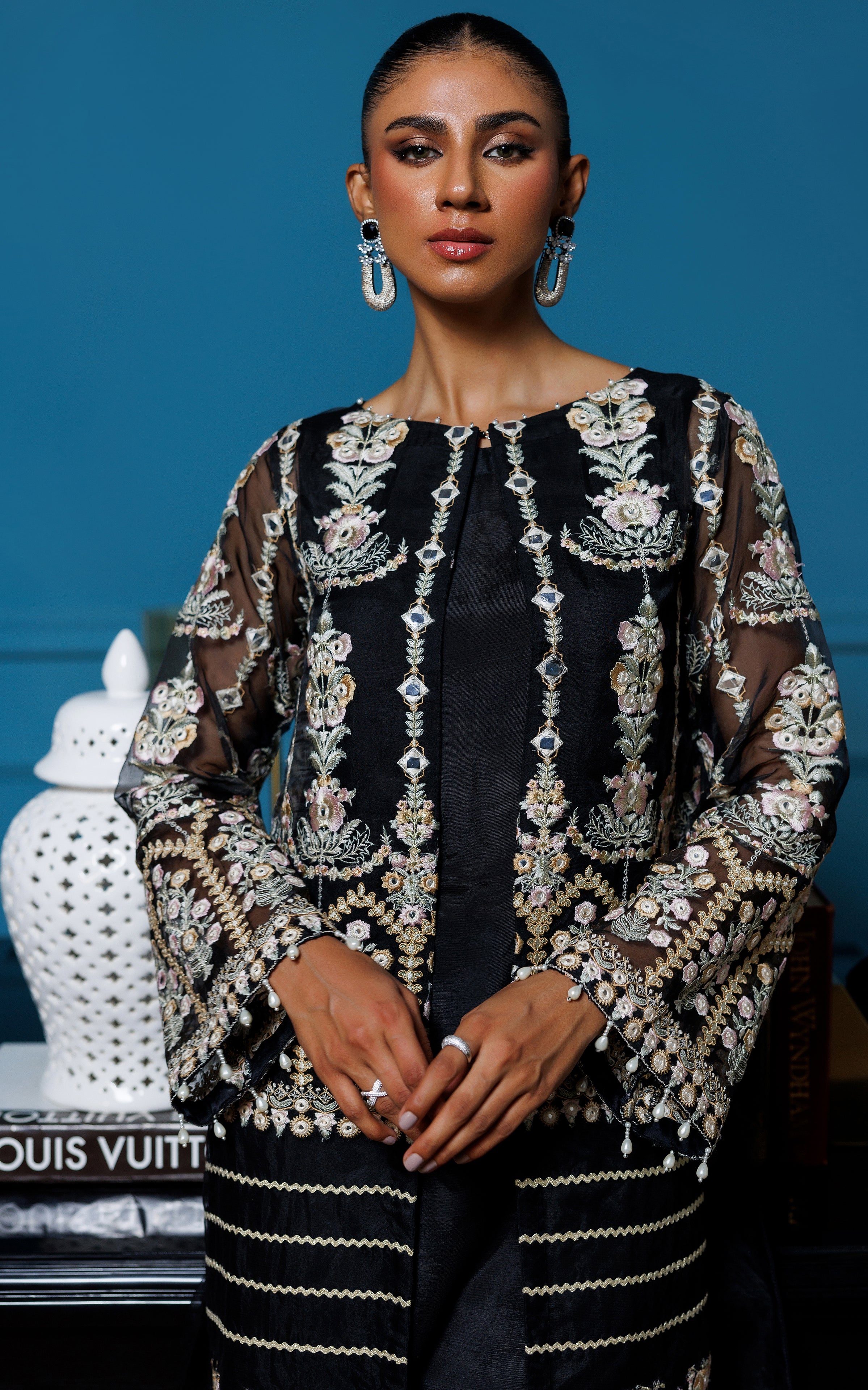 Organza Embroidered Jacket