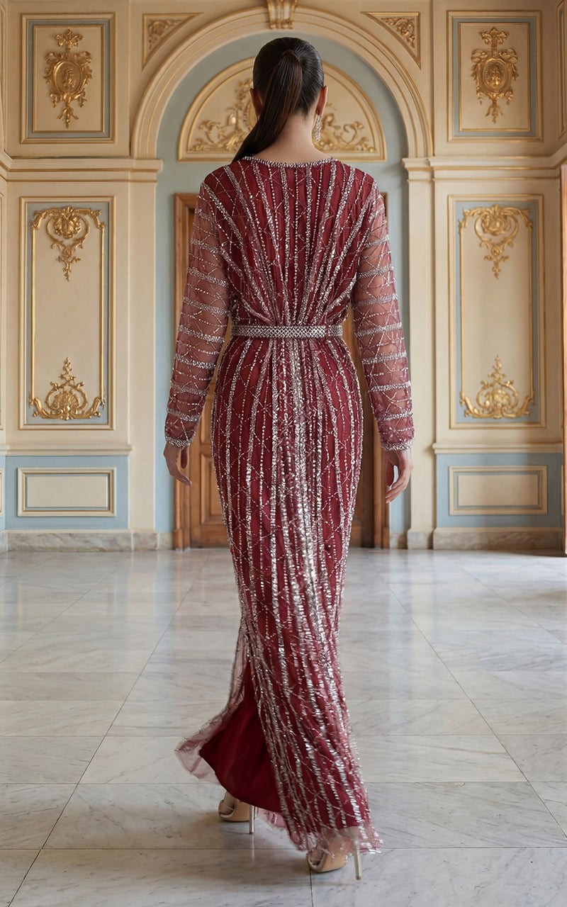 Net Embroidered Kaftan