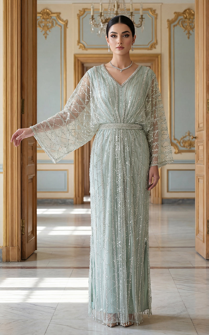 Net Embroidered Kaftan