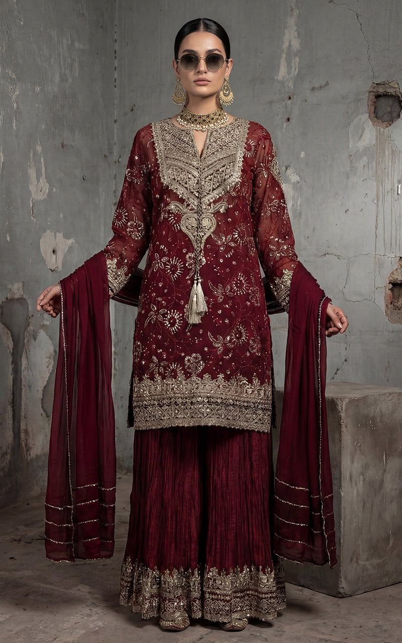 Unstitched Embroidered Fabric