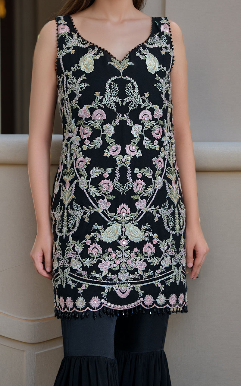 Chiffon Embroidered Shirt