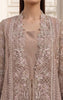 Unstitched Embroidered Jacket With Inner And Gharara