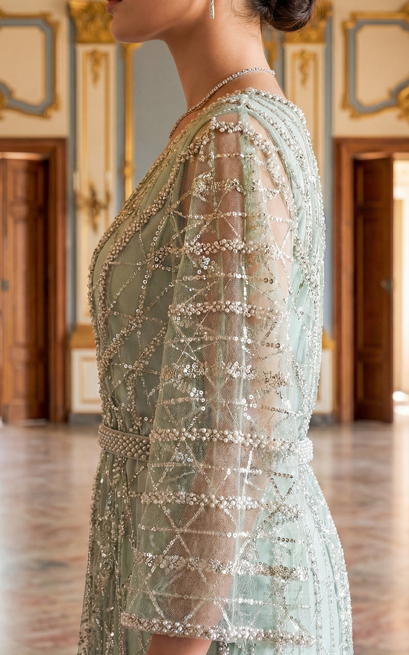 Net Embroidered Kaftan