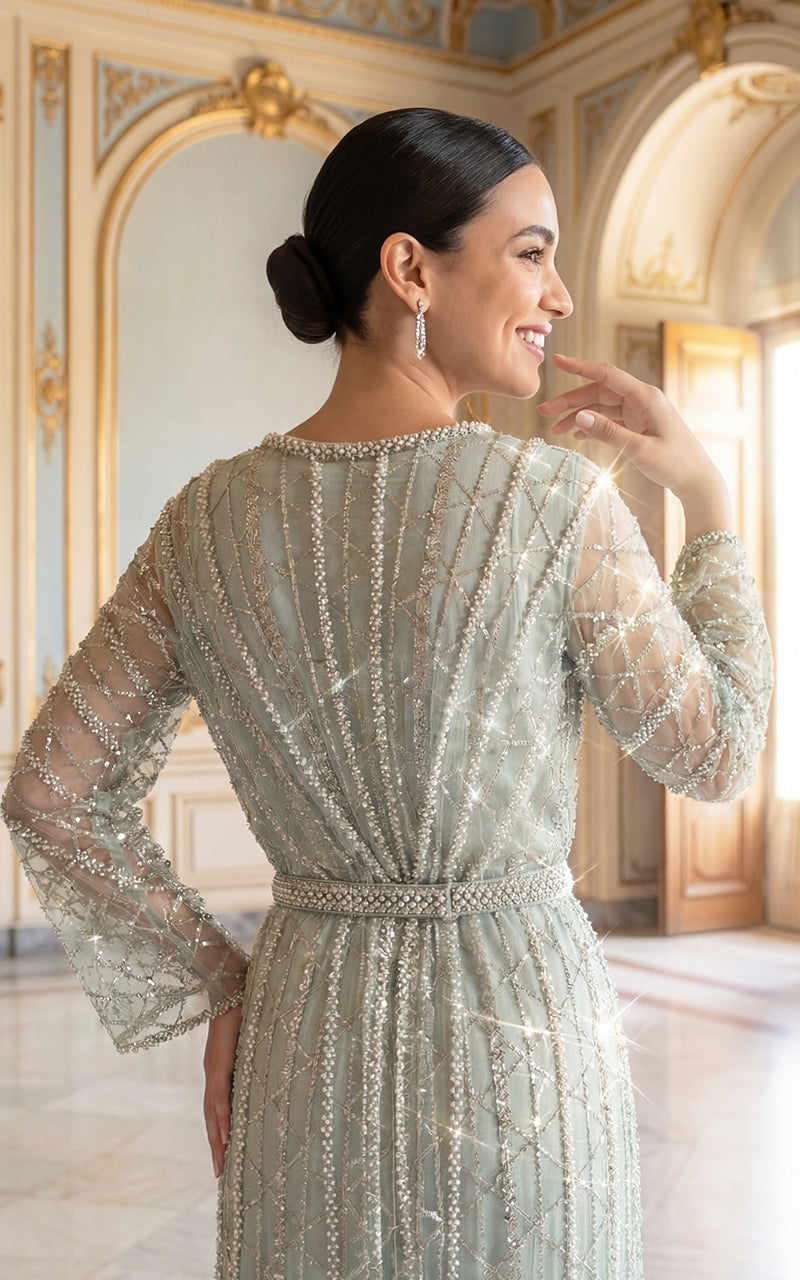 Net Embroidered Kaftan